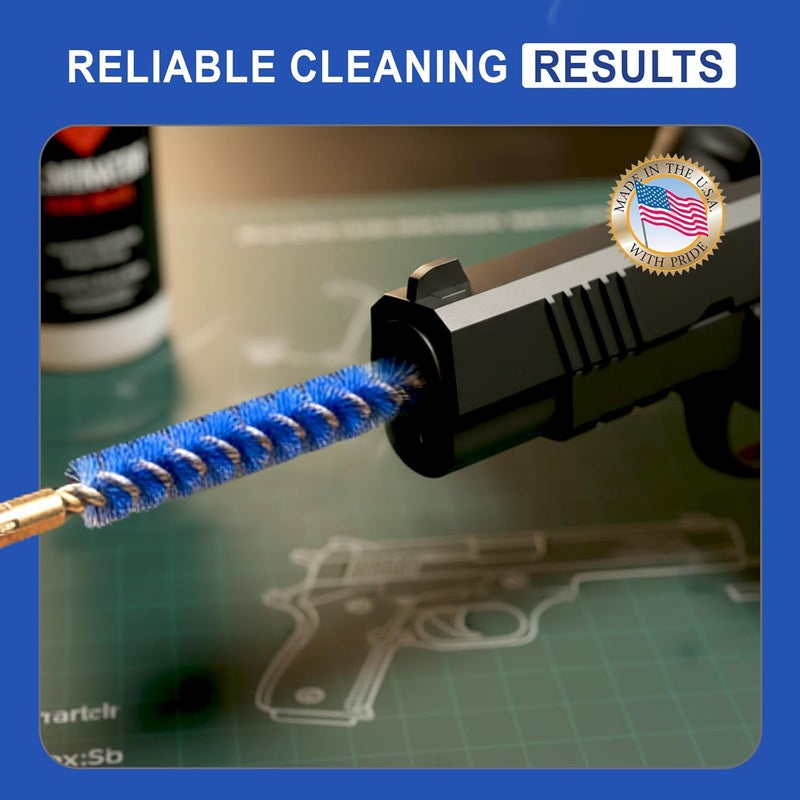 Iosso 19001 Premium Bore Brush – .22 CaliberCobalt Blue Synthetic Fiber – Durable, Long-Lasting Tool for Gun Maintenance – Made in USA Bore Cleaning Brush - Image 5